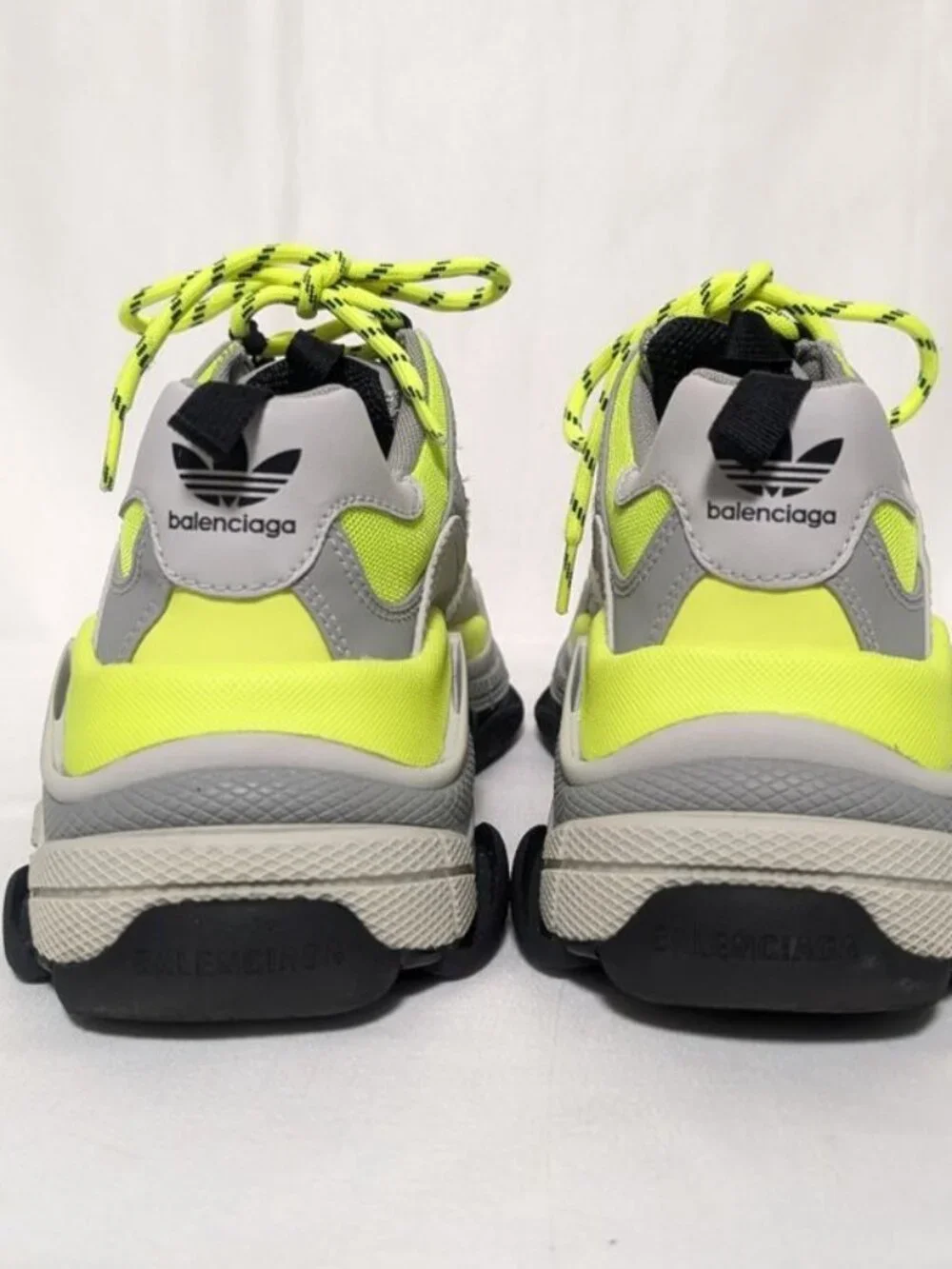Balenciaga Adidas Collaboration Mesh Yellow Gray Handbag